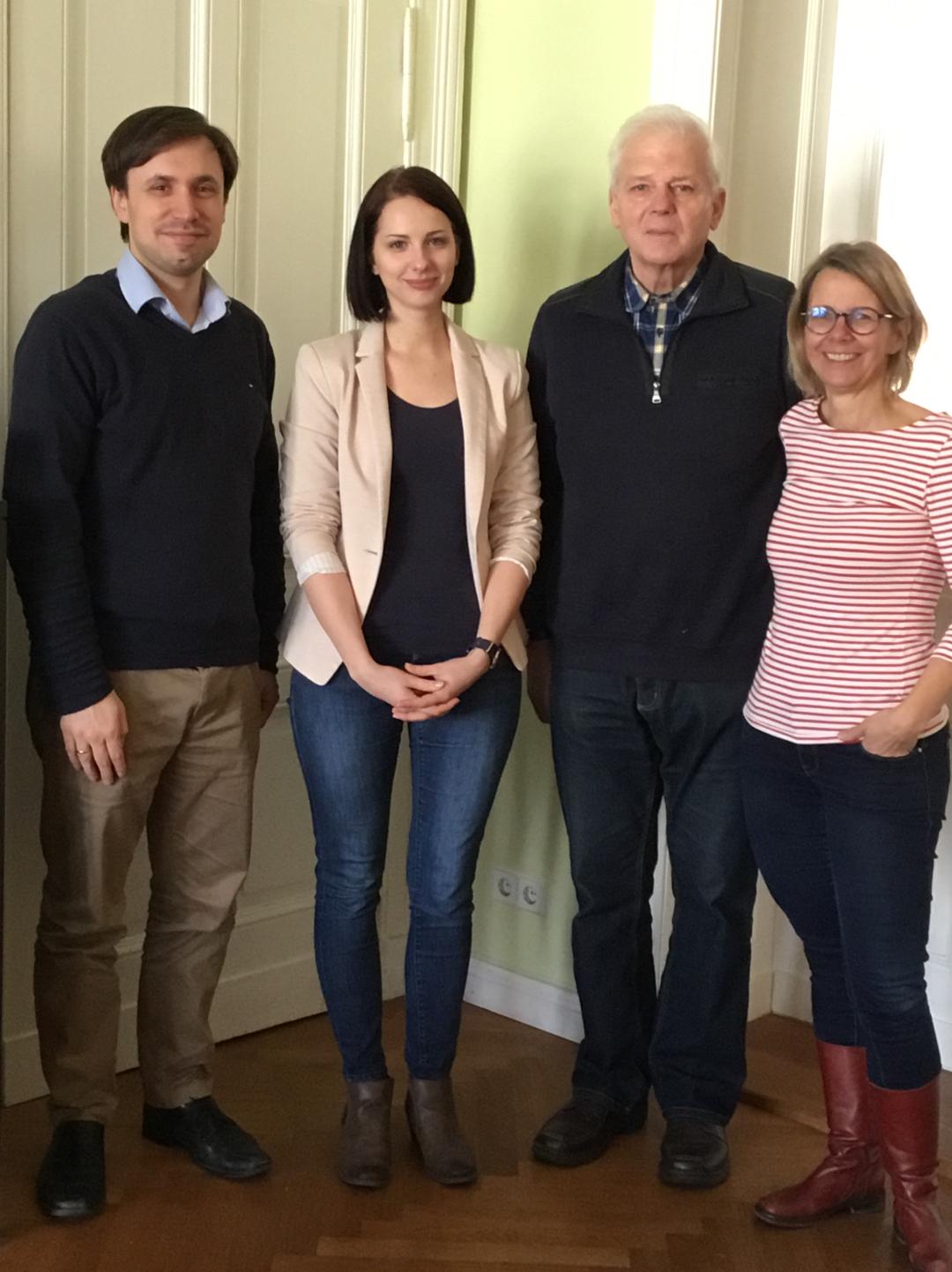 v.l.n.r. Florian Rietzl; Kristin Hilbig; Dr. Günter Kolende; Dr. Barbara Richter